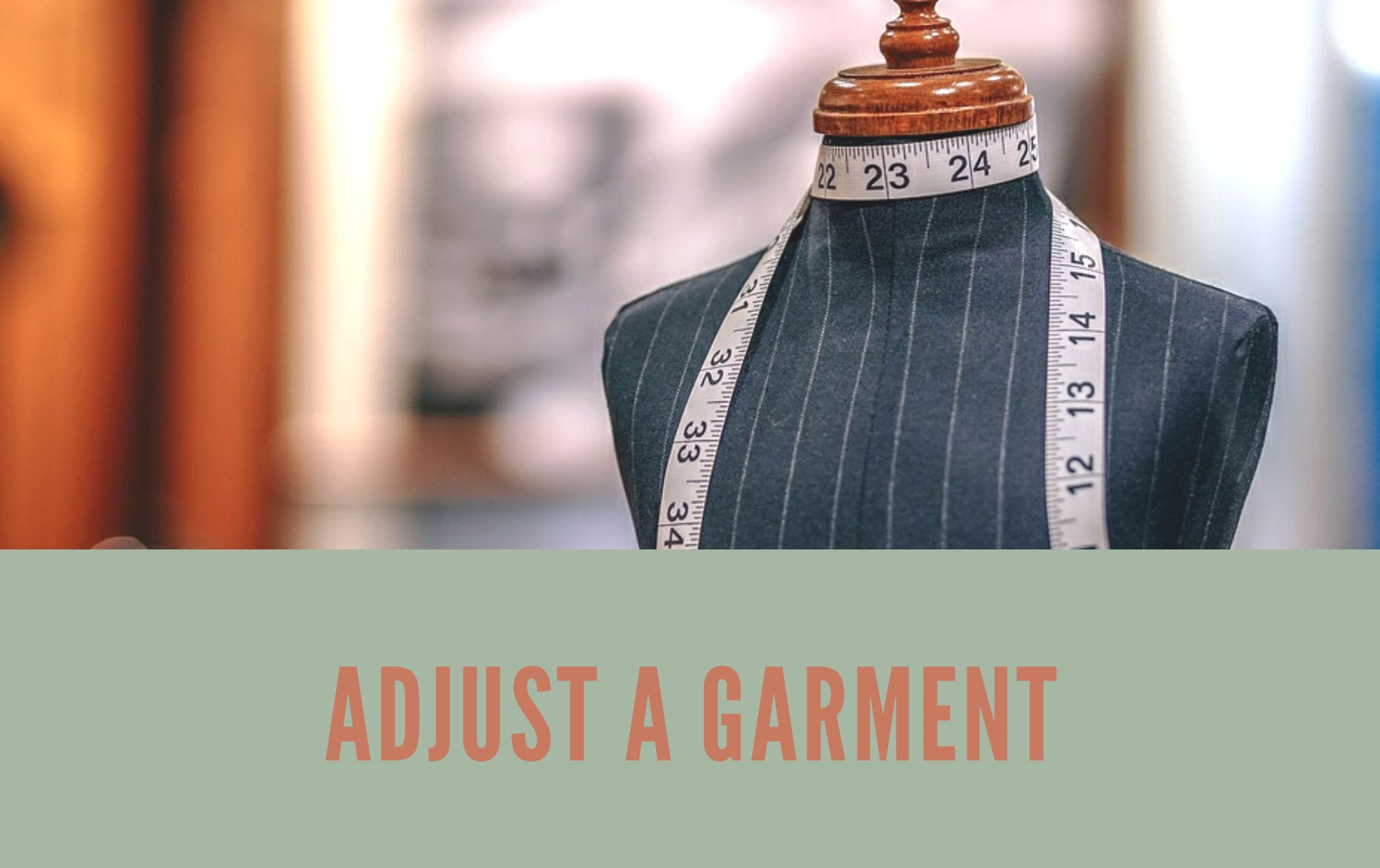 Adjust a garment ajustar una prenda