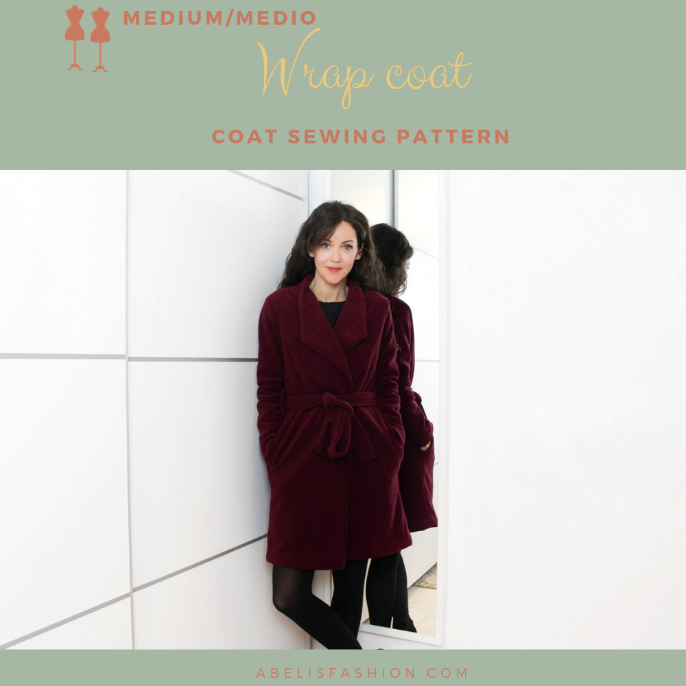 Wrap coat pattern for women Abelis fashion