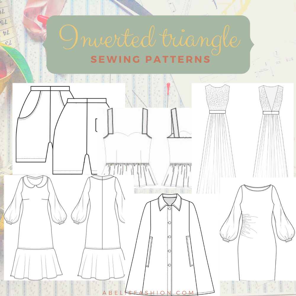 Triangle inverted body clothes Patterns for women- Abelis sewing pattern