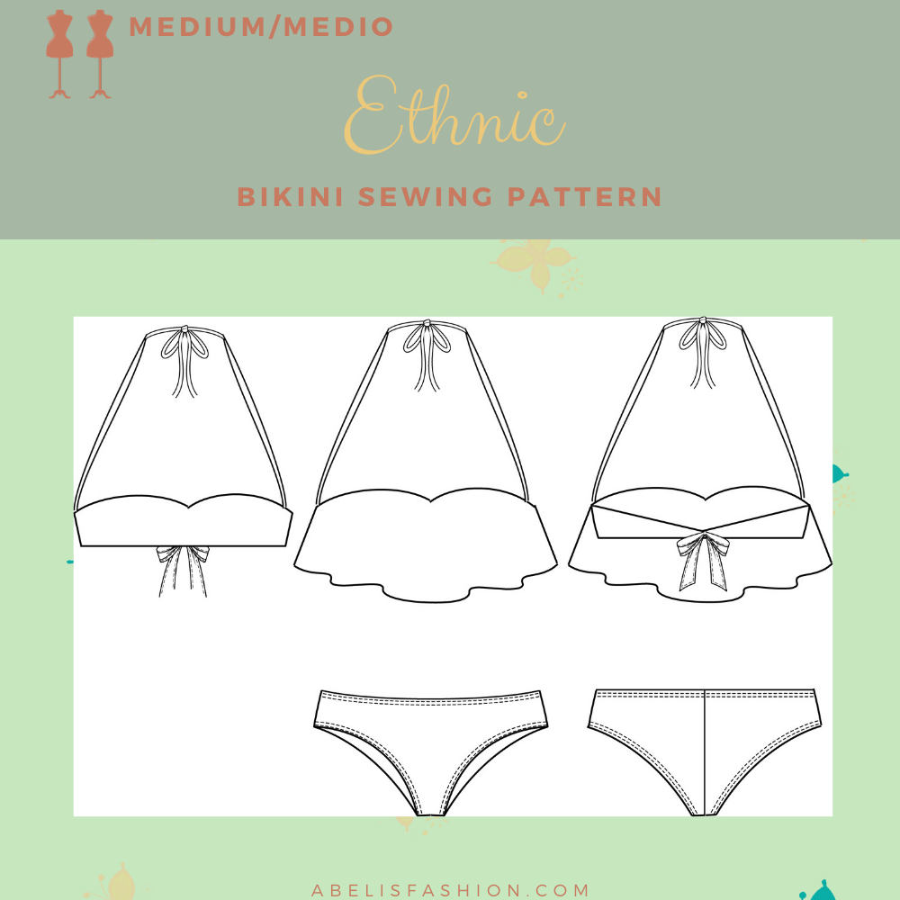Bikini with flounce pattern for women - Abelis fashion