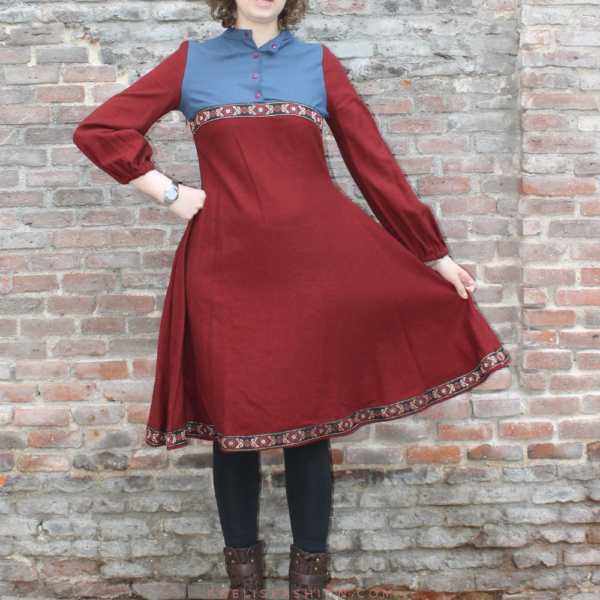 Empire waist dress pattern for women - Abelis sewing pattern