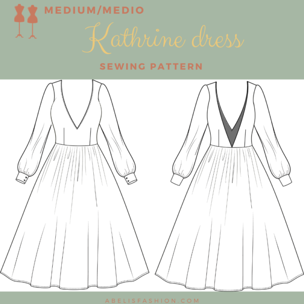 Deep v neck dress pattern