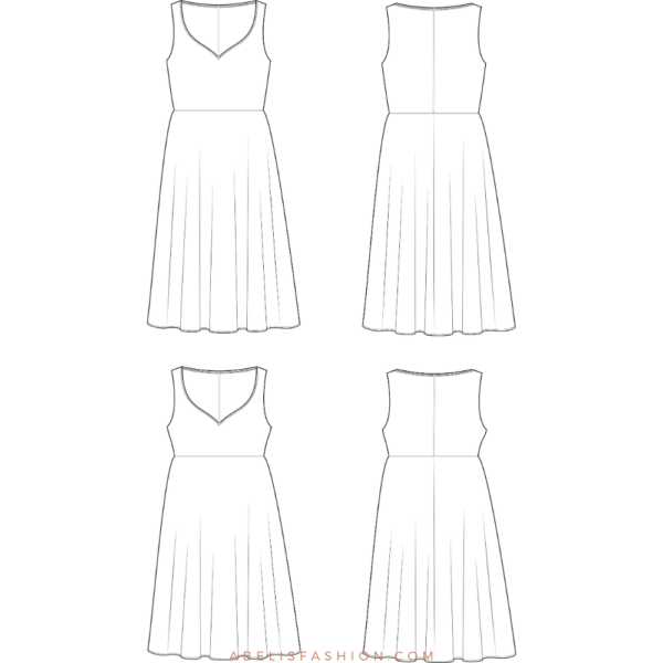 Sweetheart dress pattern