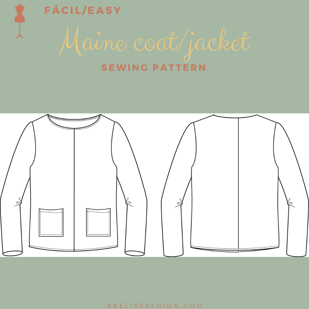 Straight jacket pattern for women - Abelis sewing pattern