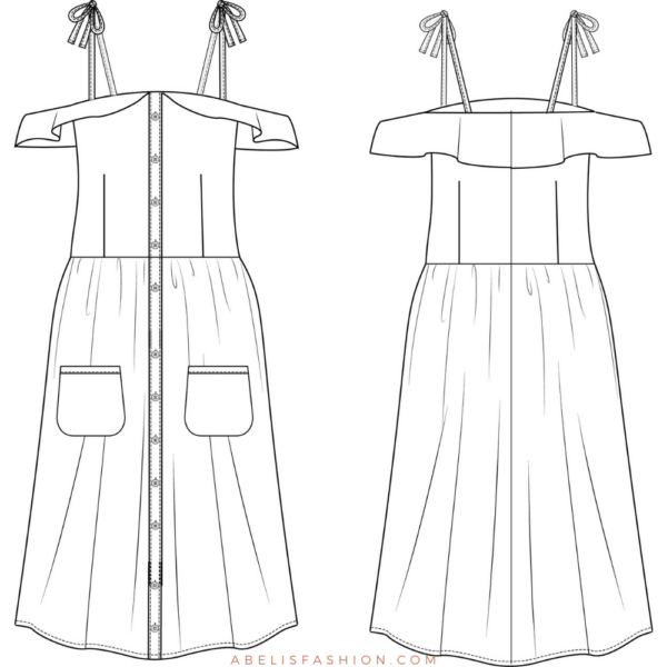 Button-up maxi dress pattern - Imagen 2