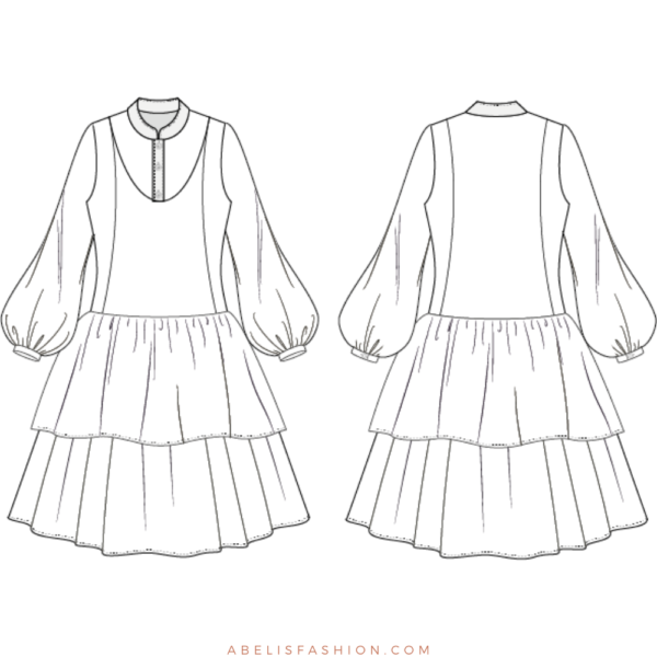 Mandarin collar dress pattern