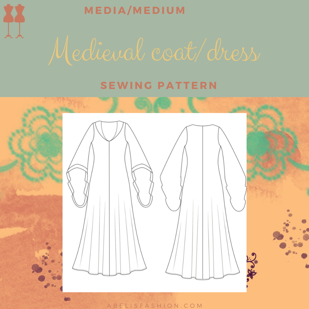 Woman Medieval coat Pattern - Abelis fashion