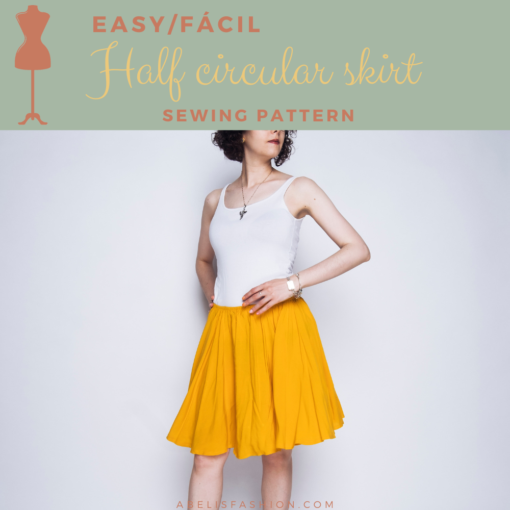 Half circular skirt pattern for women - Abelis fashion