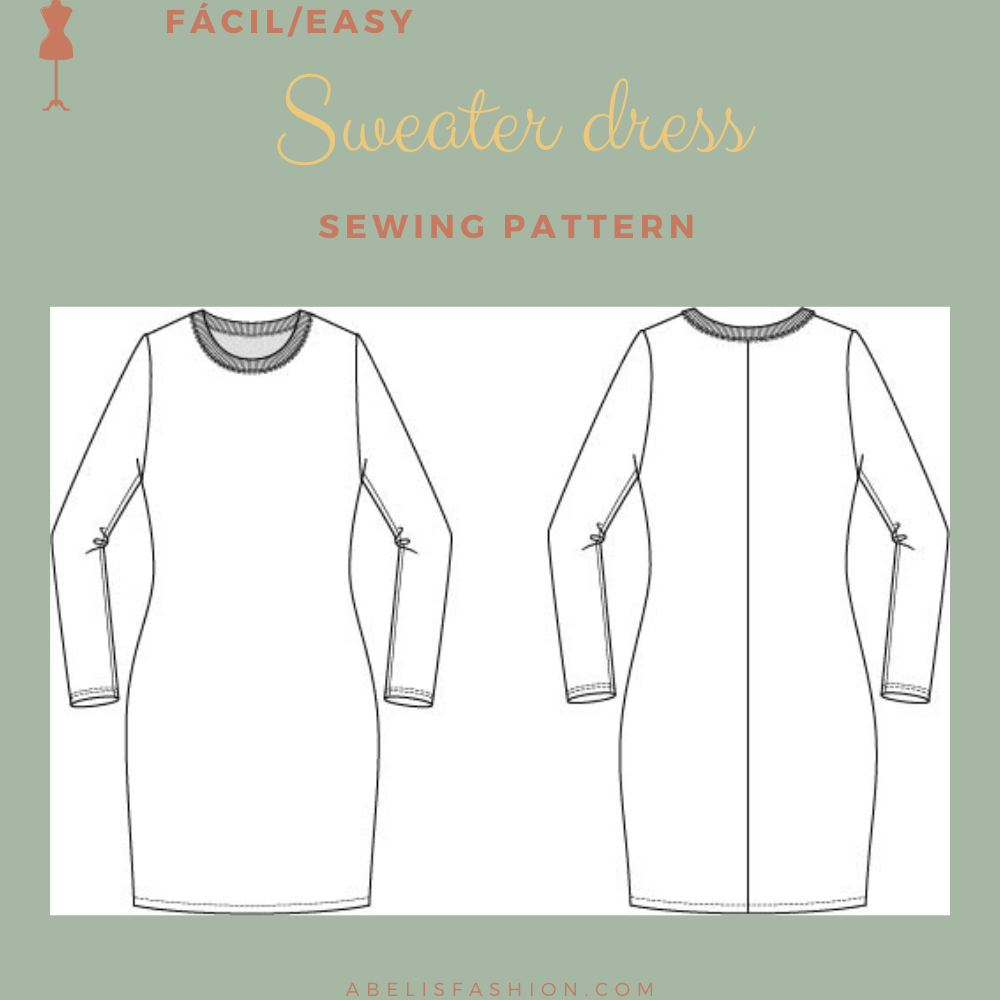 Sweater dress pattern for women - Abelis fashion