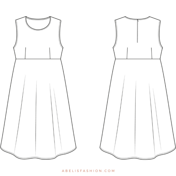 A-line dress pattern - Imagen 2