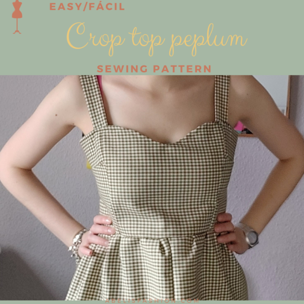 Crop top peplum pattern