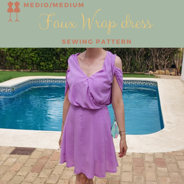 Faux wrap dress pattern